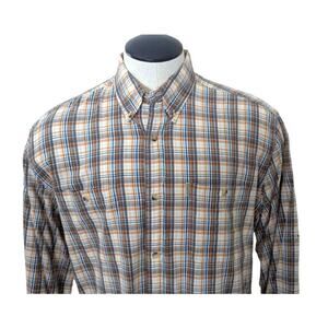 BERETTA Mens L/S 100% Cotton Button Front Plaid Shirt Size XXL